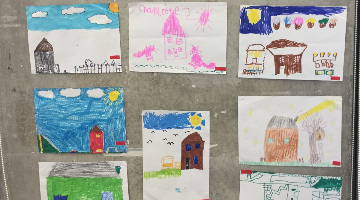 Belfast children’s entries, showing their ideal homes, to the City of the Future art competition, 2022